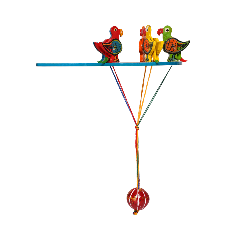 Pecking Parrots Balance Toy — Blue