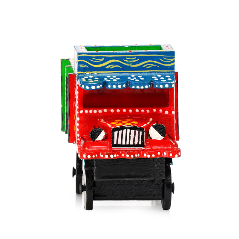Folk Wooden Truck Toy — Green