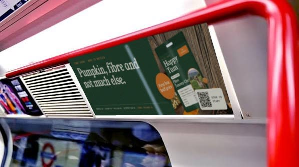 The Honest Label Tube ad mock-up: car panel