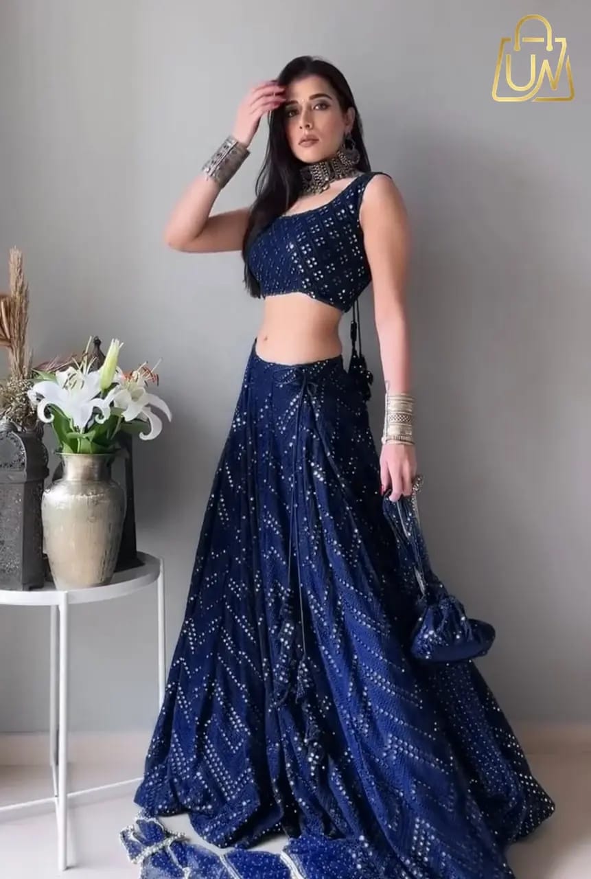 Reelove Factory Designer Embroidered Semi-Stitched Lehenga Choli