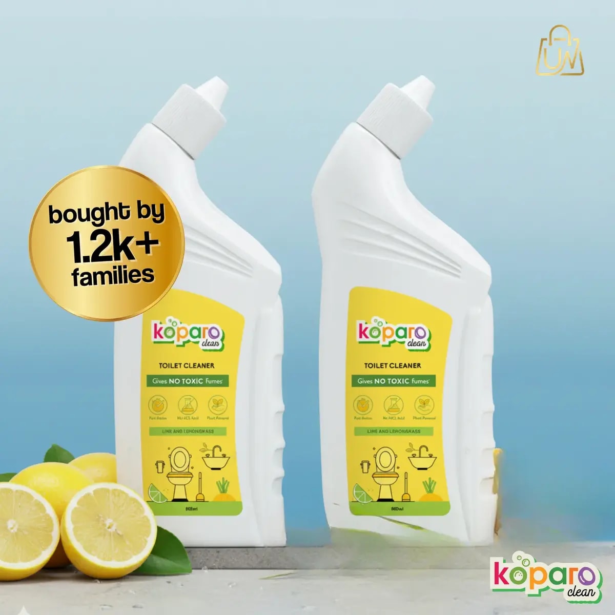 Koparo Natural Toilet Cleaner | Acid-Free & Powerful (1600ml / 5 Litres)