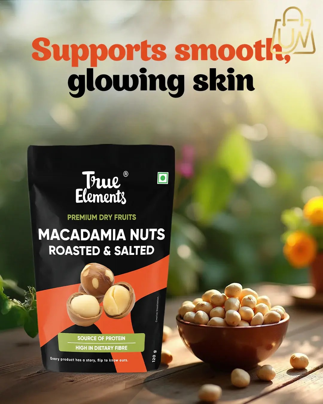 Roasted & Salted Macadamia Nuts (120gm)