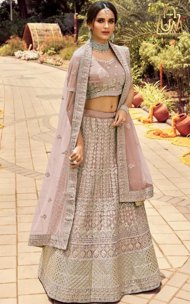 Fusionic Embellished Semi-Stitched Lehenga & Blouse With Dupatta