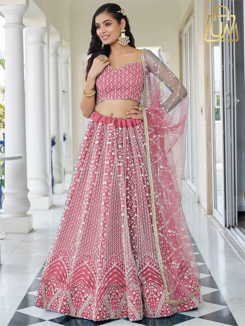 Traditional Elegance: Reelove Factory Embroidered Semi-Stitched Lehenga Choli