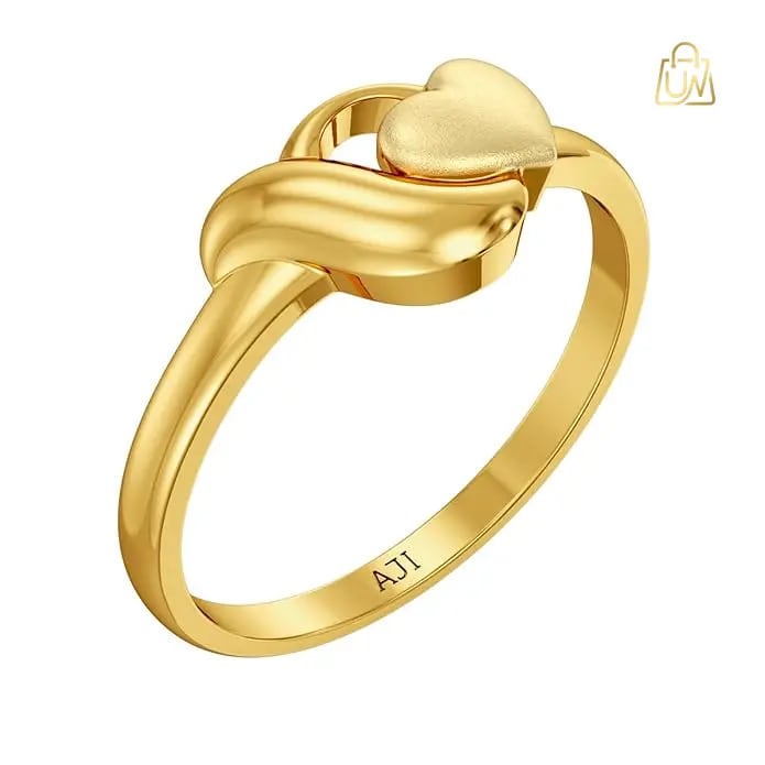 Joyalukkas 22 Carat Gold 1 Gram Heart Ring