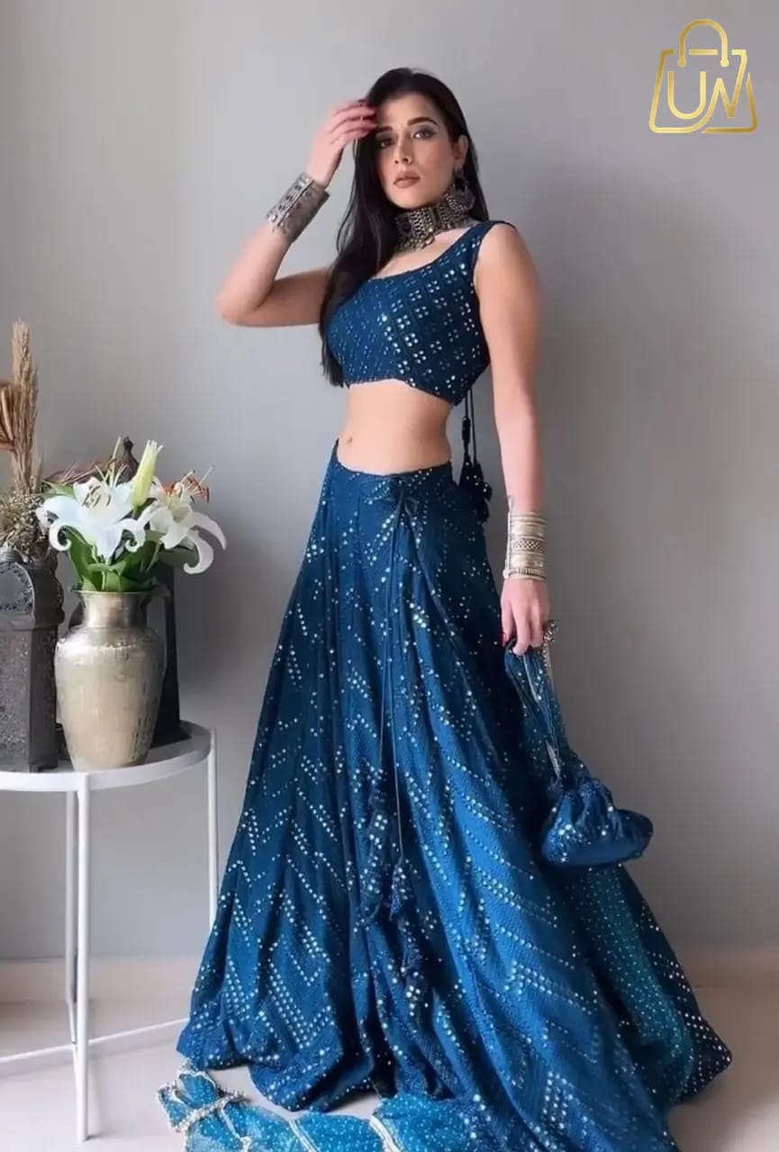 Reelove Factory Designer Embroidered Semi-Stitched Lehenga Choli