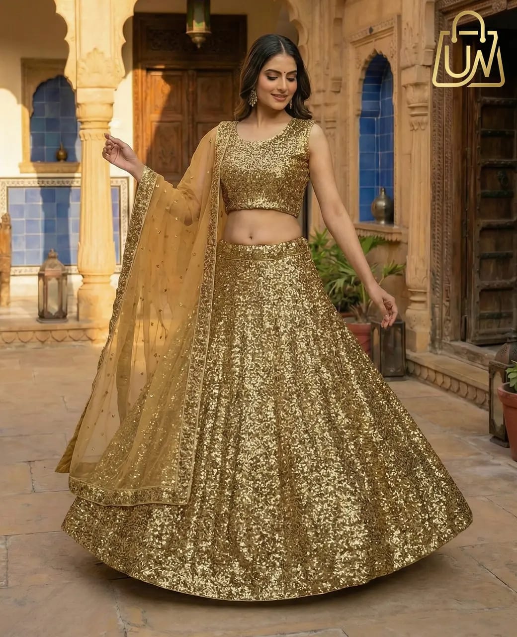 Kedar Fab Embroidered Semi-Stitched Lehenga Choli with Dupatta