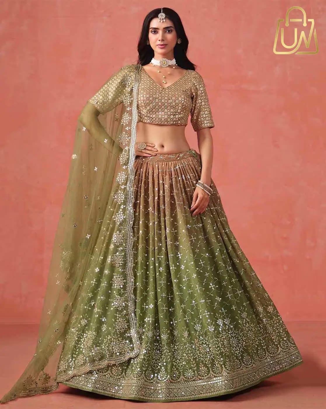 Zeel Clothing Embellished Embroidery Lehenga Choli Set with Dupatta