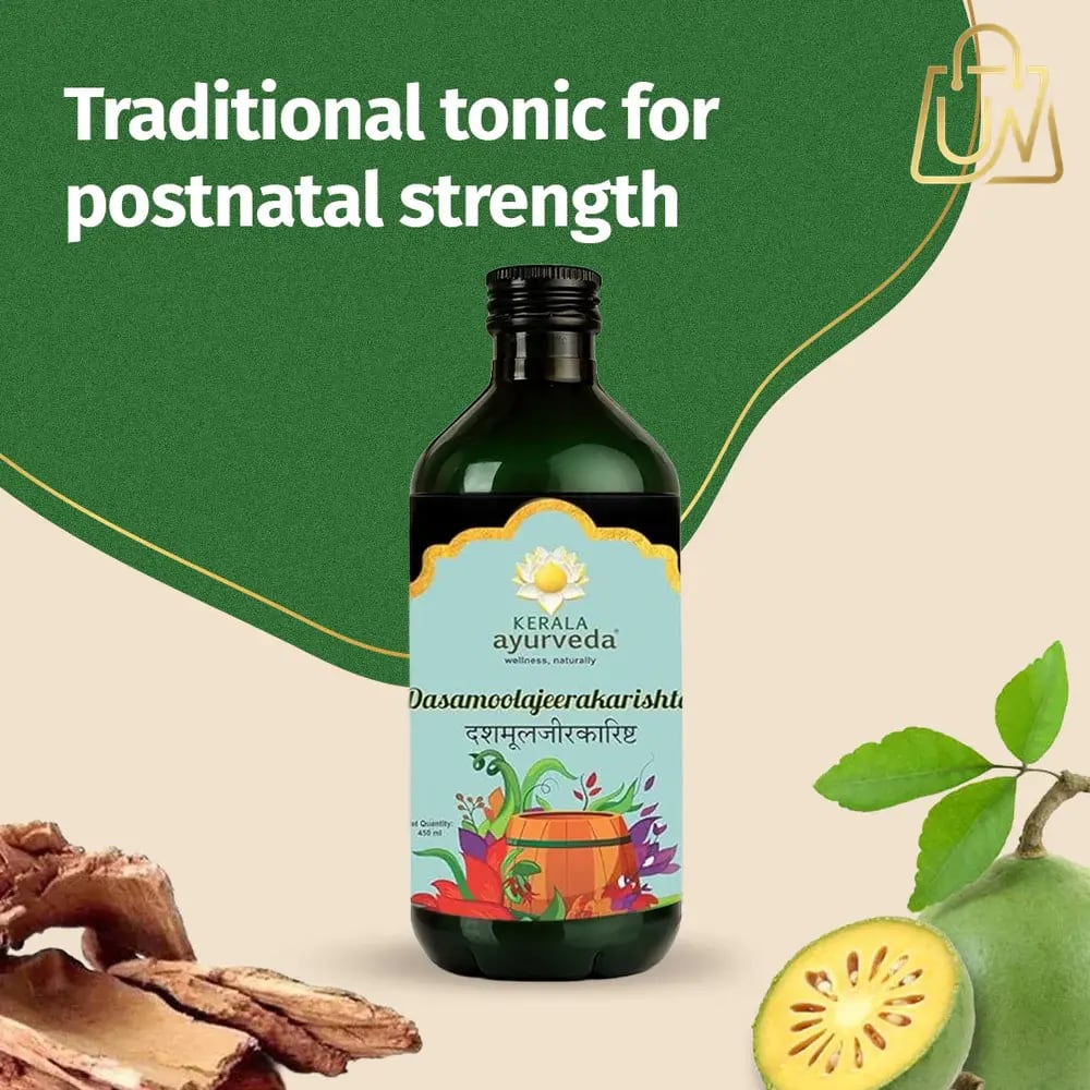 Kerala Ayurveda Dasamoolarishta 450ML – Digestive Ayurvedic Tonic For Bloating & Gut Health
