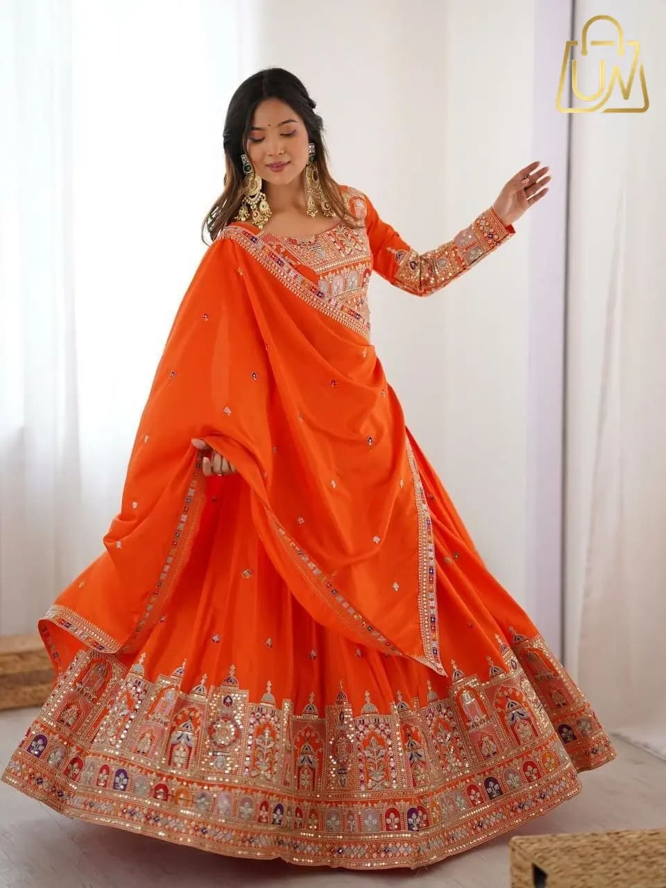 Trivety Royal Embroidered Semi-Stitched Lehenga Choli