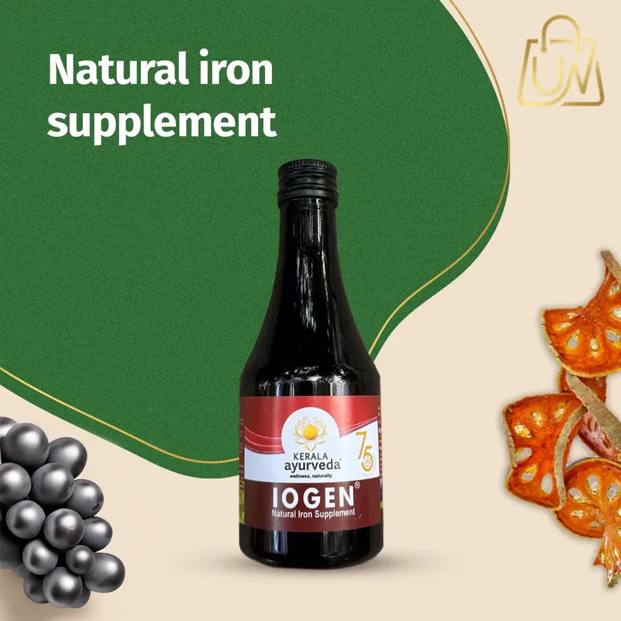 Kerala Ayurveda Iogen Syrup with Draksha – प्राकृतिक आयरन टॉनिक (200 ml)