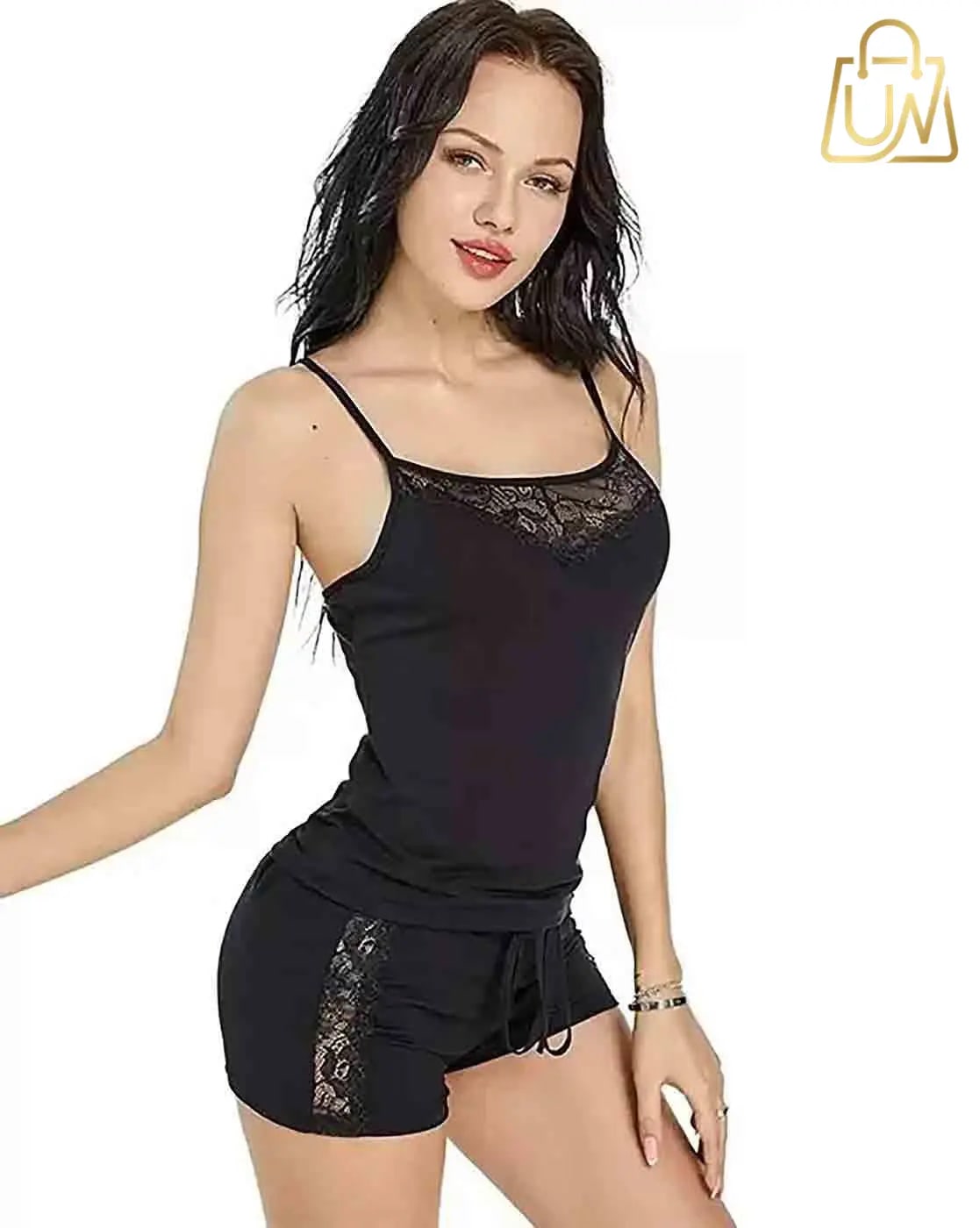 FASHION COMFORTZ: Elegant Lace & Net Babydoll Nightwear