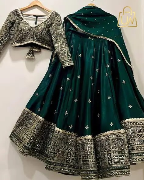 Fashion Basket Women Embroidered Georgette Lehenga Choli Set