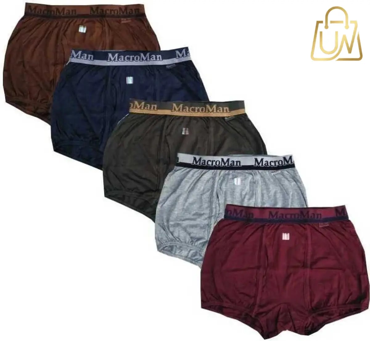 Macroman Pack of 5 Solid Men’s Trunks – Premium Pure Cotton Innerwear