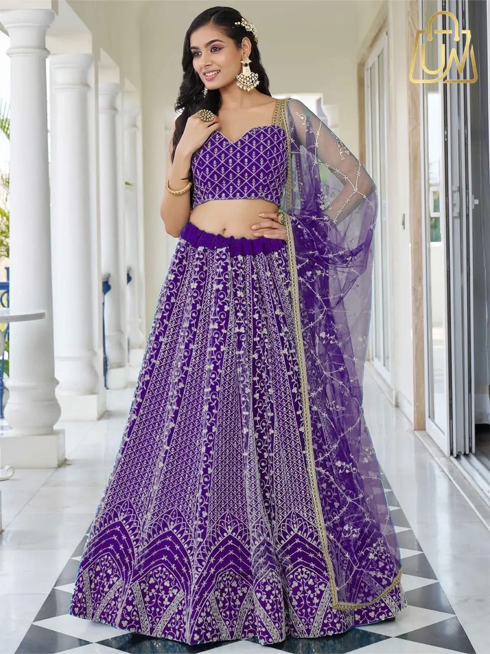 Traditional Elegance: Reelove Factory Embroidered Semi-Stitched Lehenga Choli