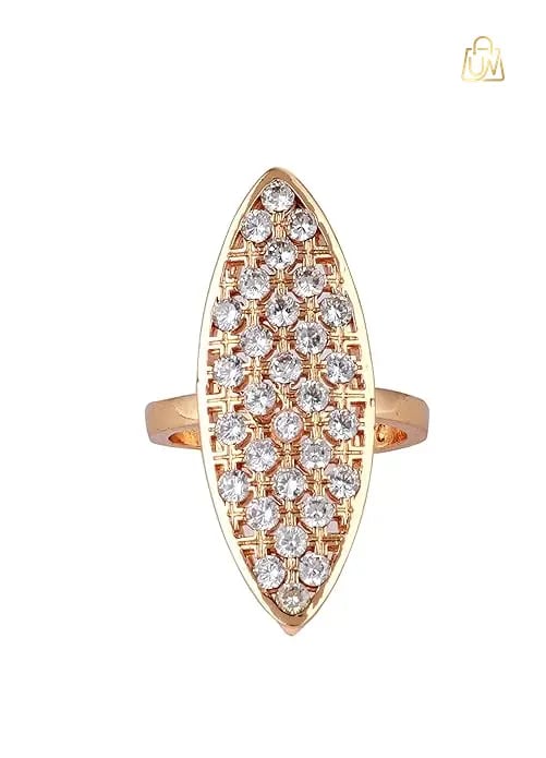 Nilu's Collection Marquise Shape American Diamond Ring – Elegant Festive Special