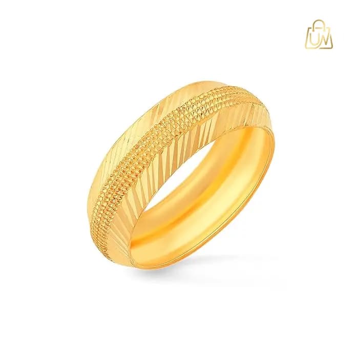 Malabar Gold 22K (916) Yellow Gold Band Ring (1.6 Grams)
