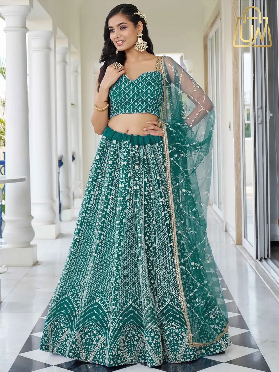 Traditional Elegance: Reelove Factory Embroidered Semi-Stitched Lehenga Choli