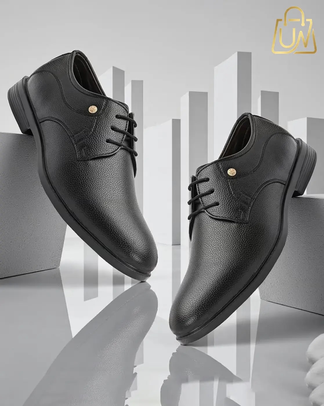 RESTROAD: Men’s Classic Brown Pointed-Toe Formal Lace-Up Shoes