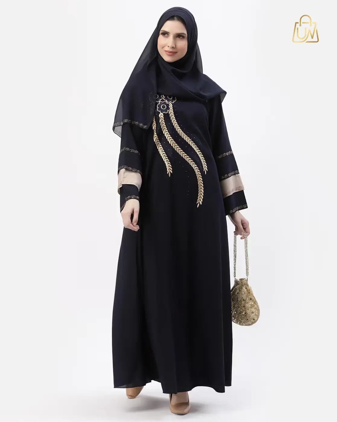 ARRABI Floral Embellished Burqa – The Festive Essential