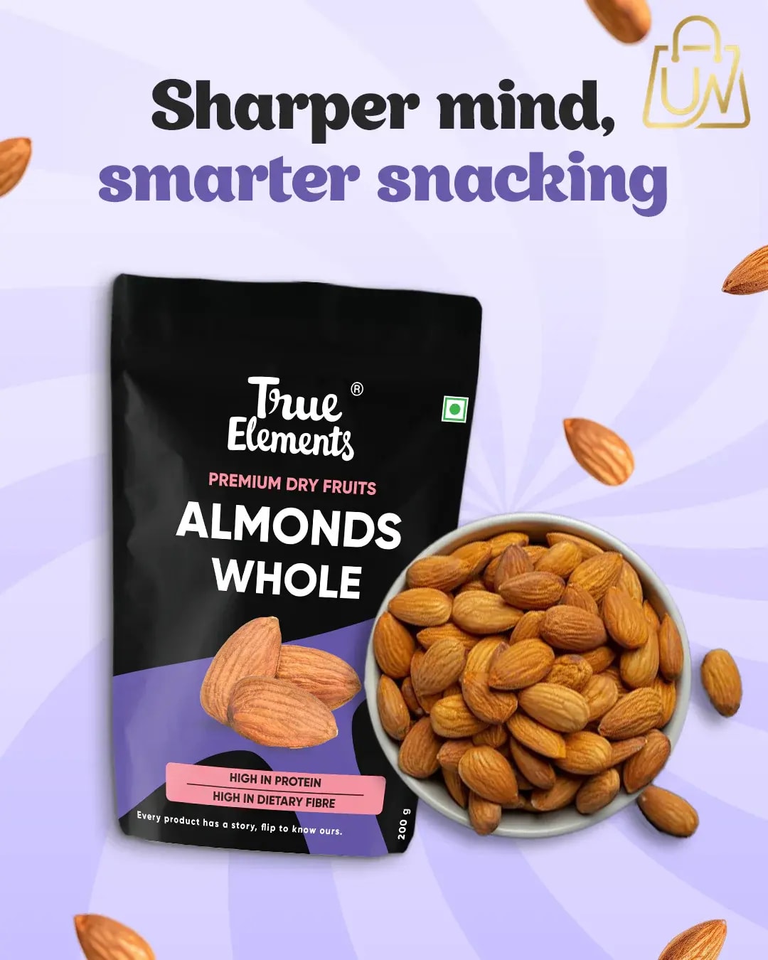 Whole Almonds (200gm)