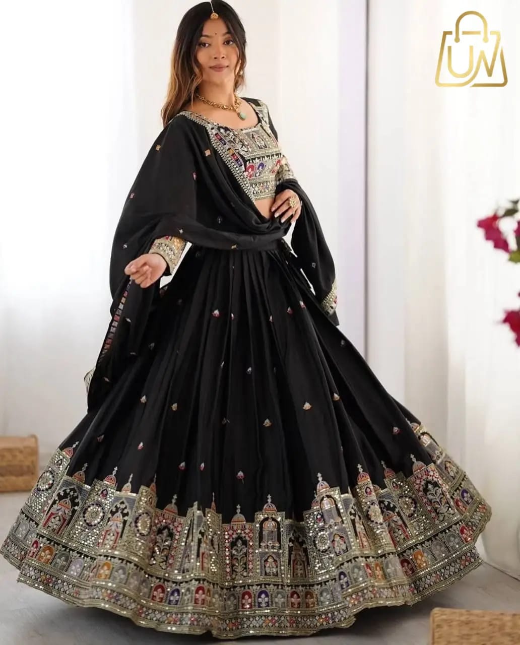 Trivety Royal Embroidered Semi-Stitched Lehenga Choli