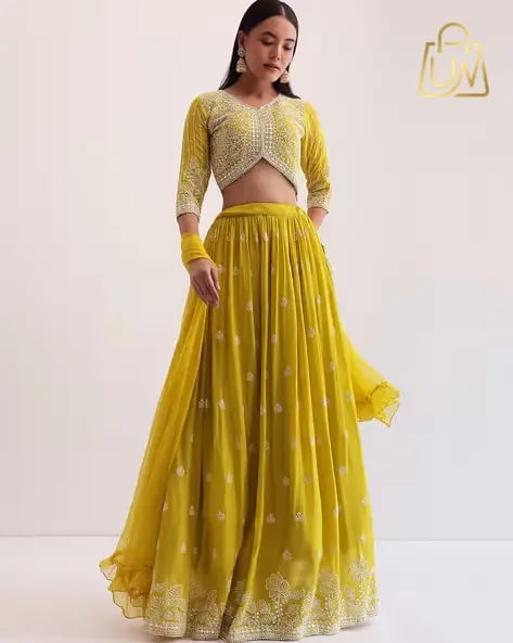 Fabpixel Luxe Embellished & Embroidery Lehenga Choli Set