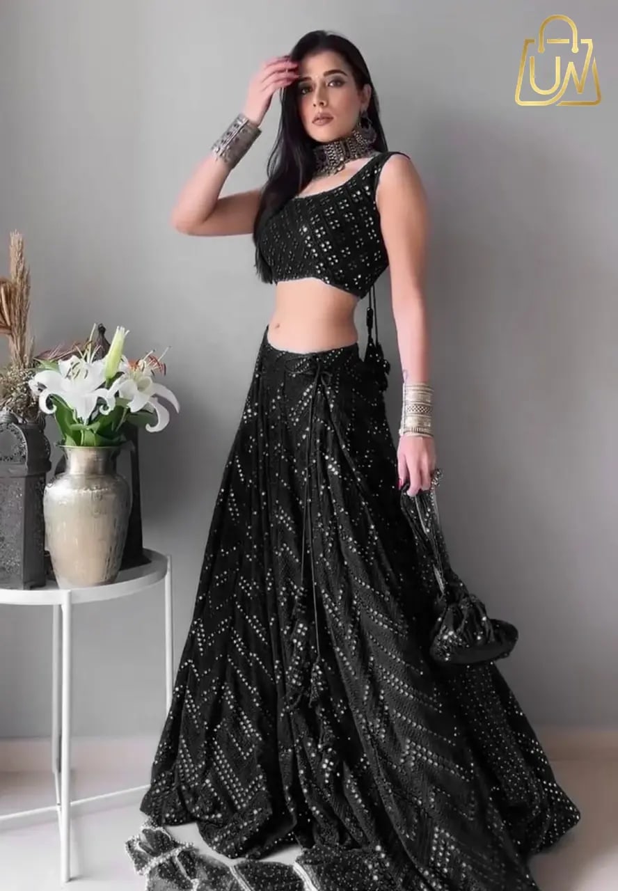 Reelove Factory Designer Embroidered Semi-Stitched Lehenga Choli
