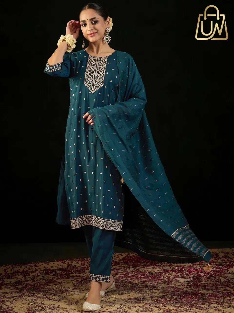Indo Era Women Woven Design Embroidered Kurta with Trousers & Dupatta - Full Review & Best Price