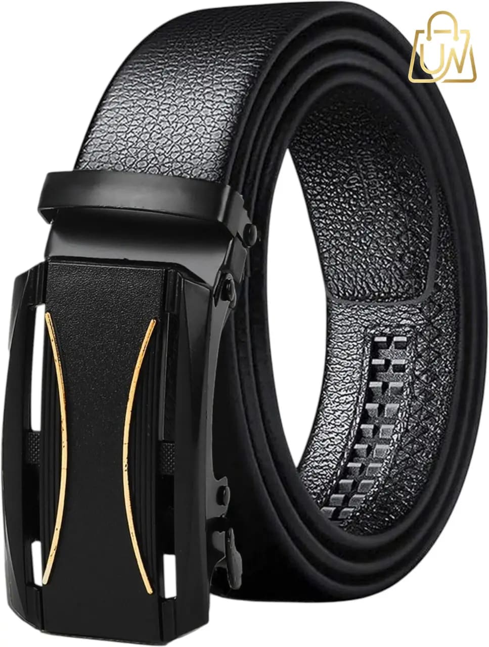 PROVOGUE Men's Black Autolock Grip Formal & Casual Belt