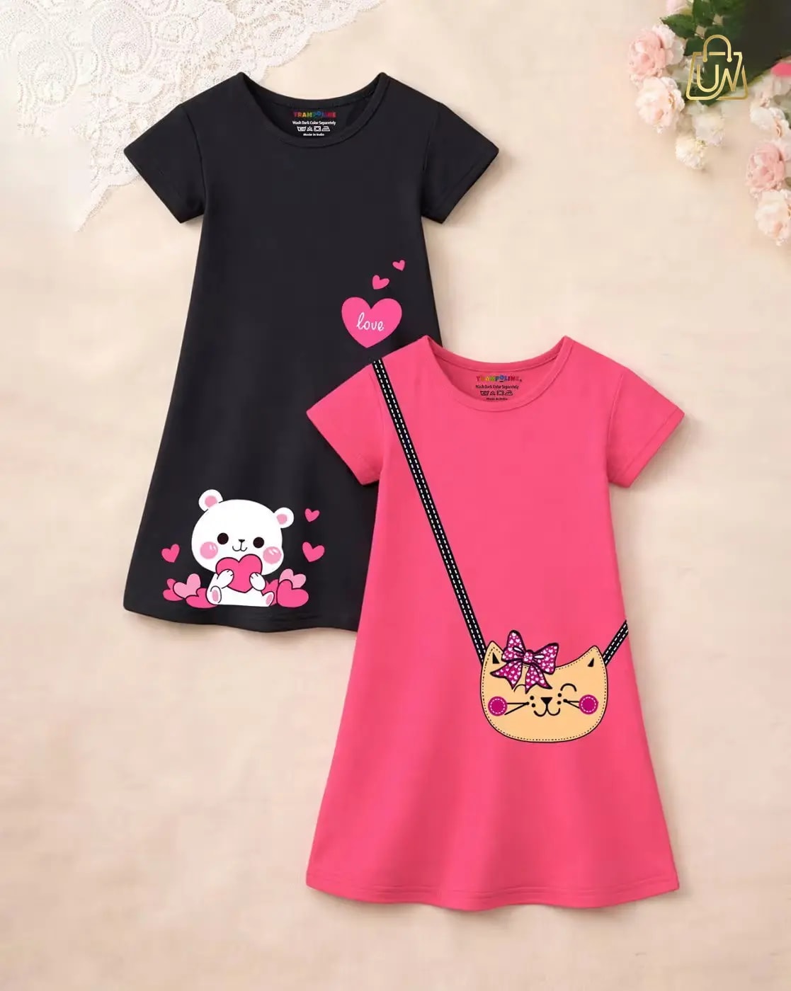Trampoline Girls Graphic A-Line Dress (Pack of 2)