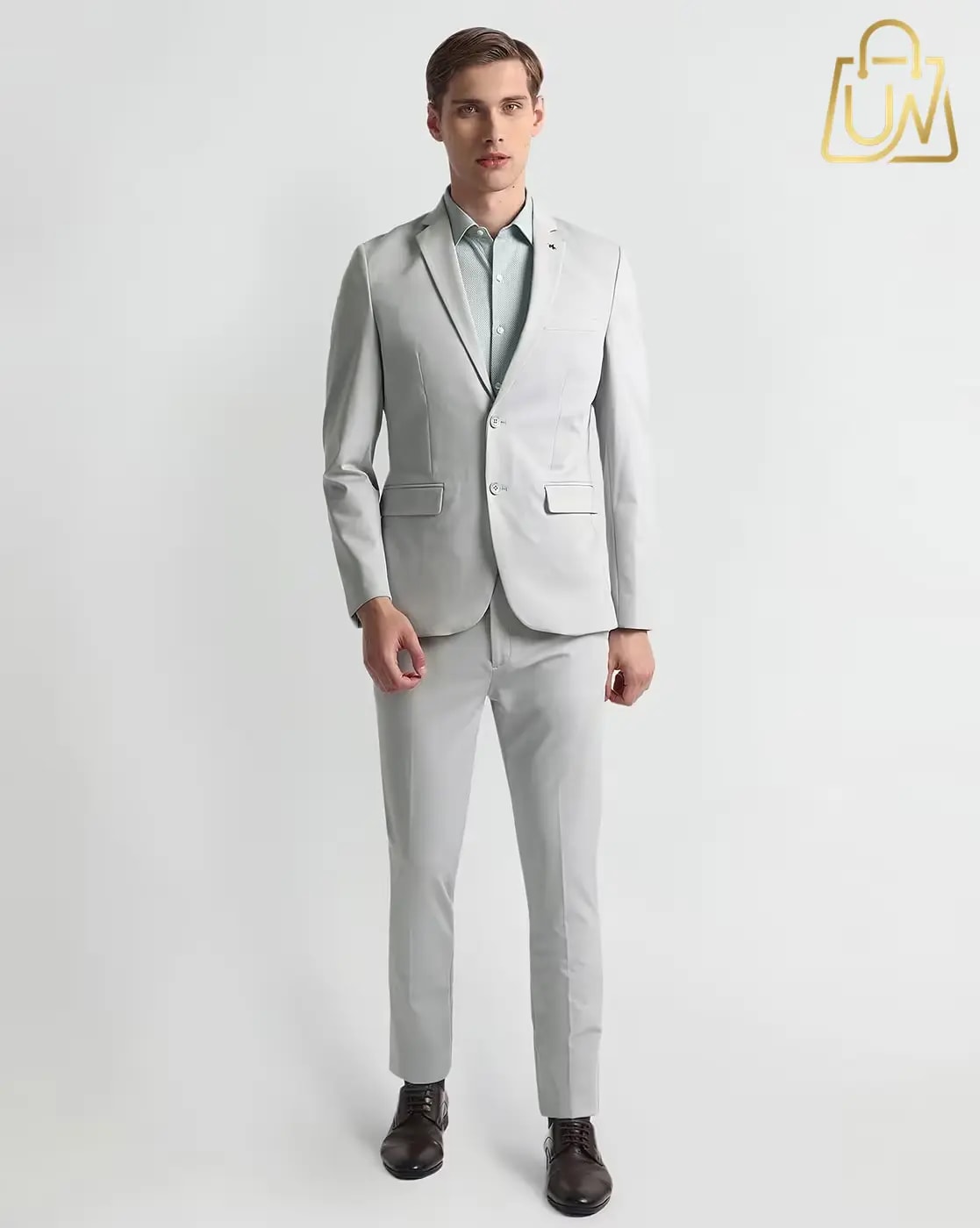 ARROW Men’s Zero Calorie Slim Fit 2-Piece Suit Set – Classic Elegance