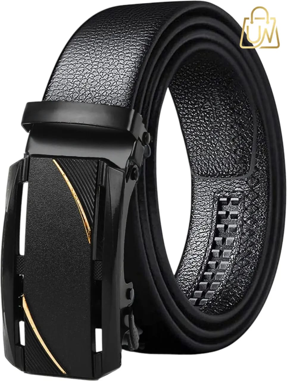 PROVOGUE Men's Black Autolock Grip Formal & Casual Belt