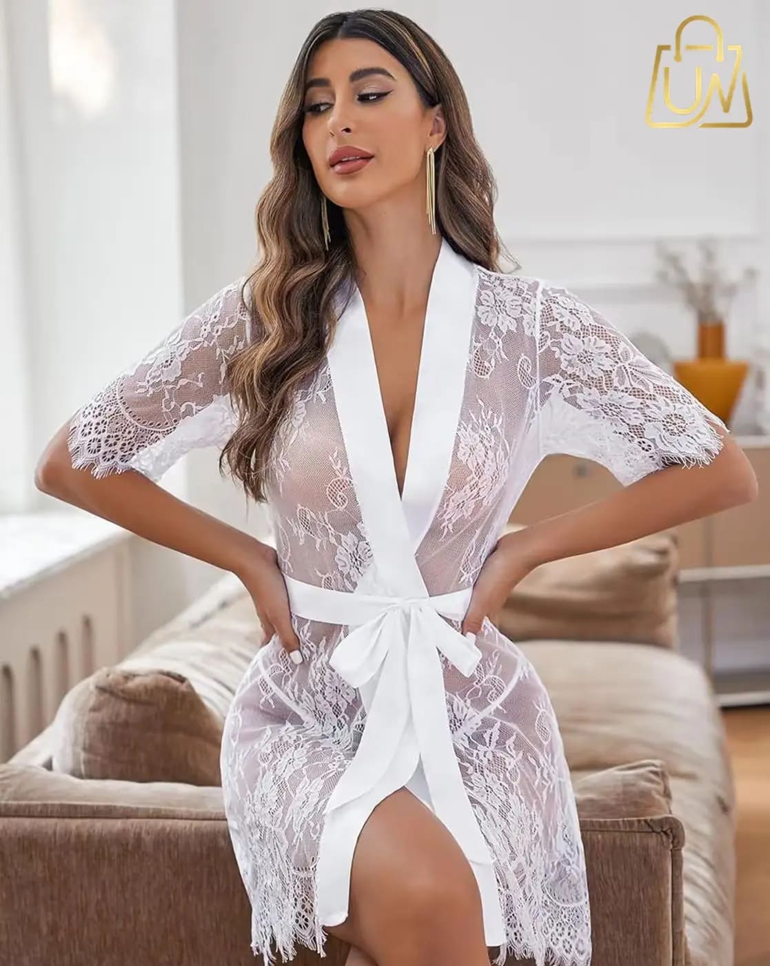 Gialon Women Net Lace Self-Design Babydoll - Premium Nightwear Loot Deal
