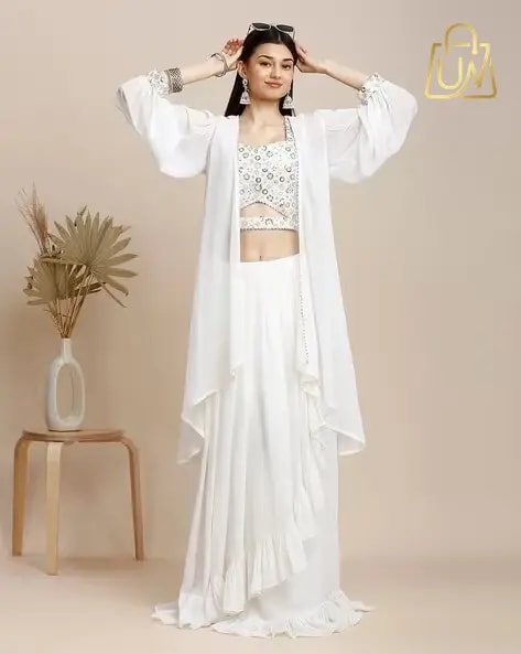 Madhuram Textiles Women Embellished Flared Lehenga Choli Set