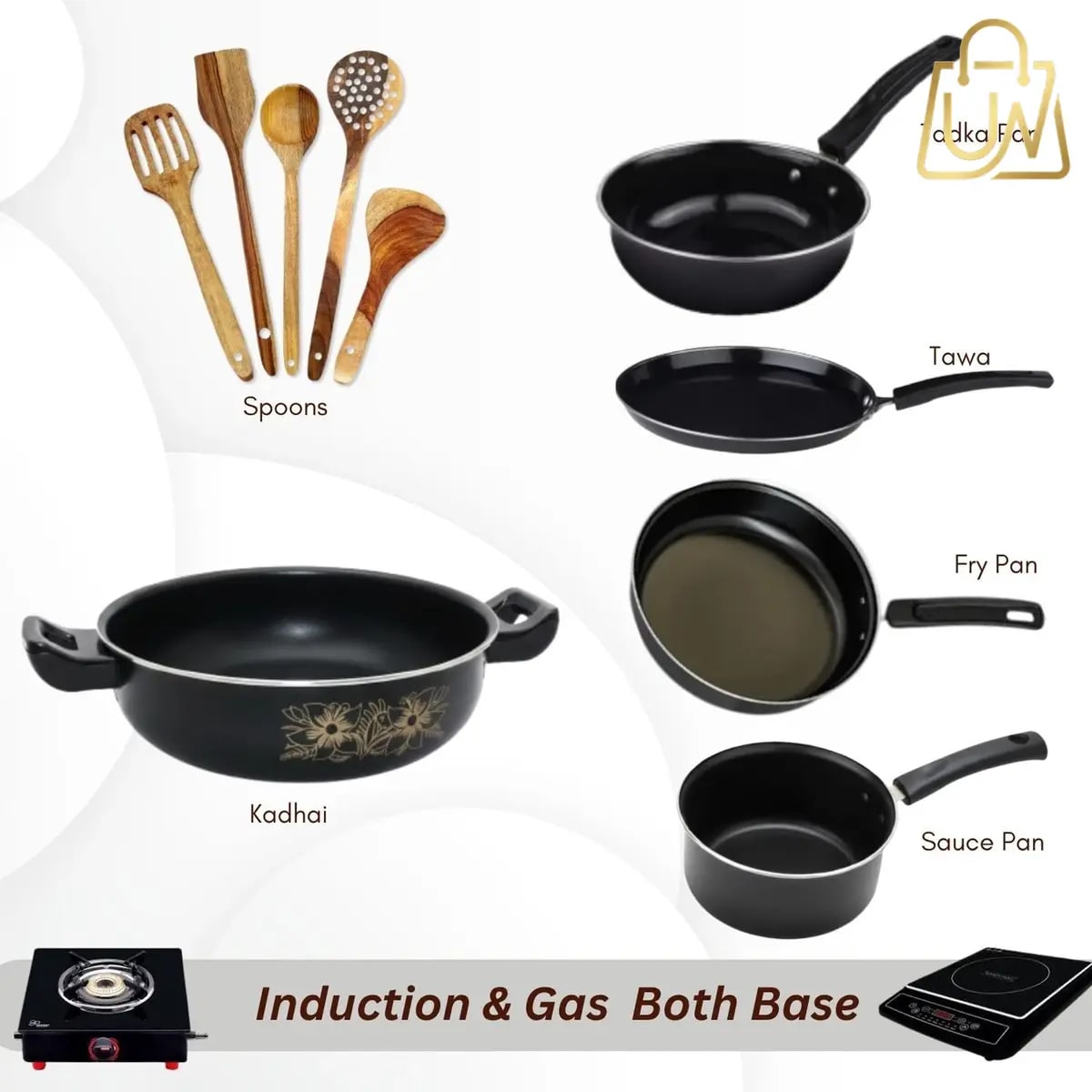 Kashvi Premium Quality 10-Piece Non-Stick Cookware Set