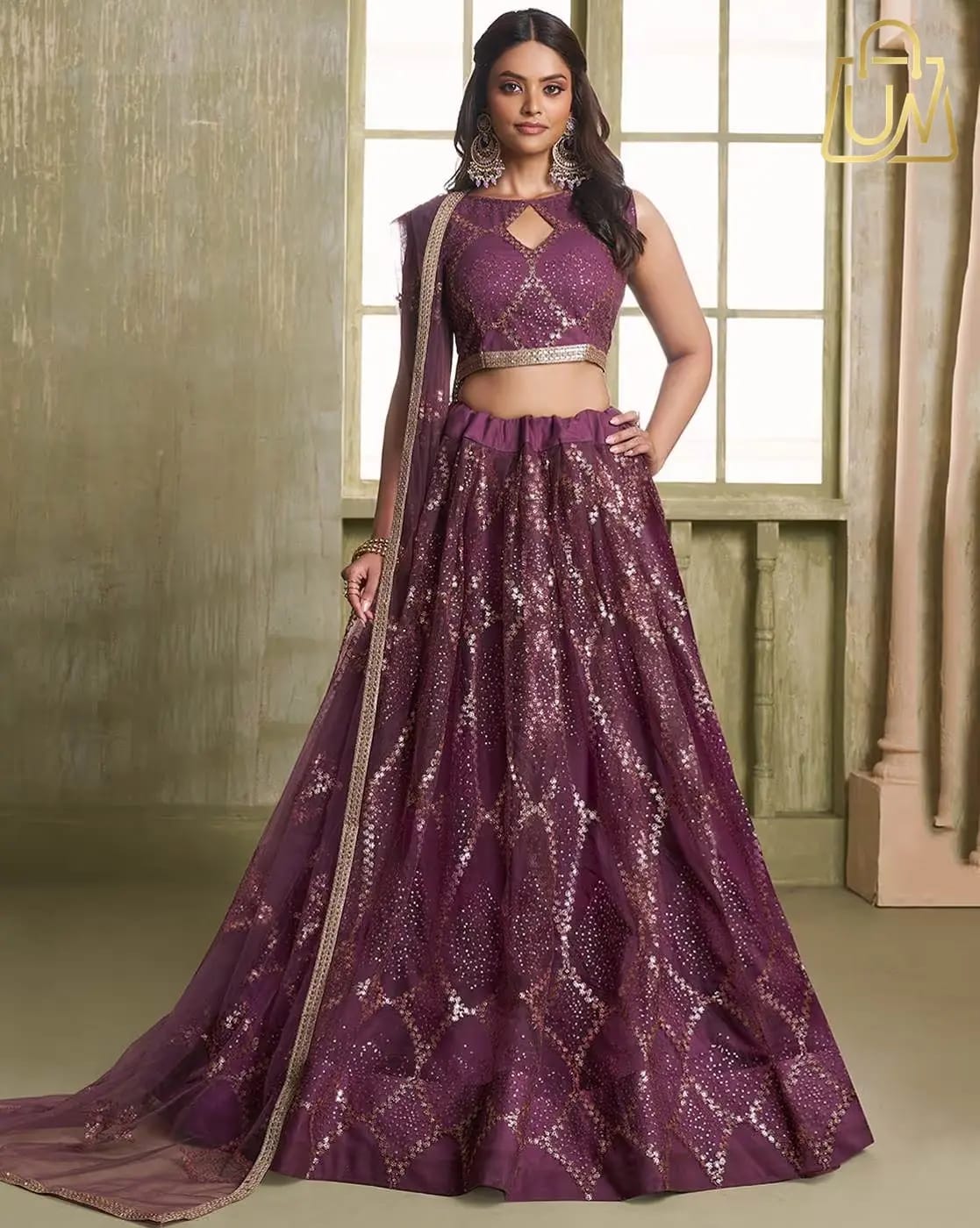 TANUKA Women Embroidered Flared Lehenga Choli Set with Dupatta