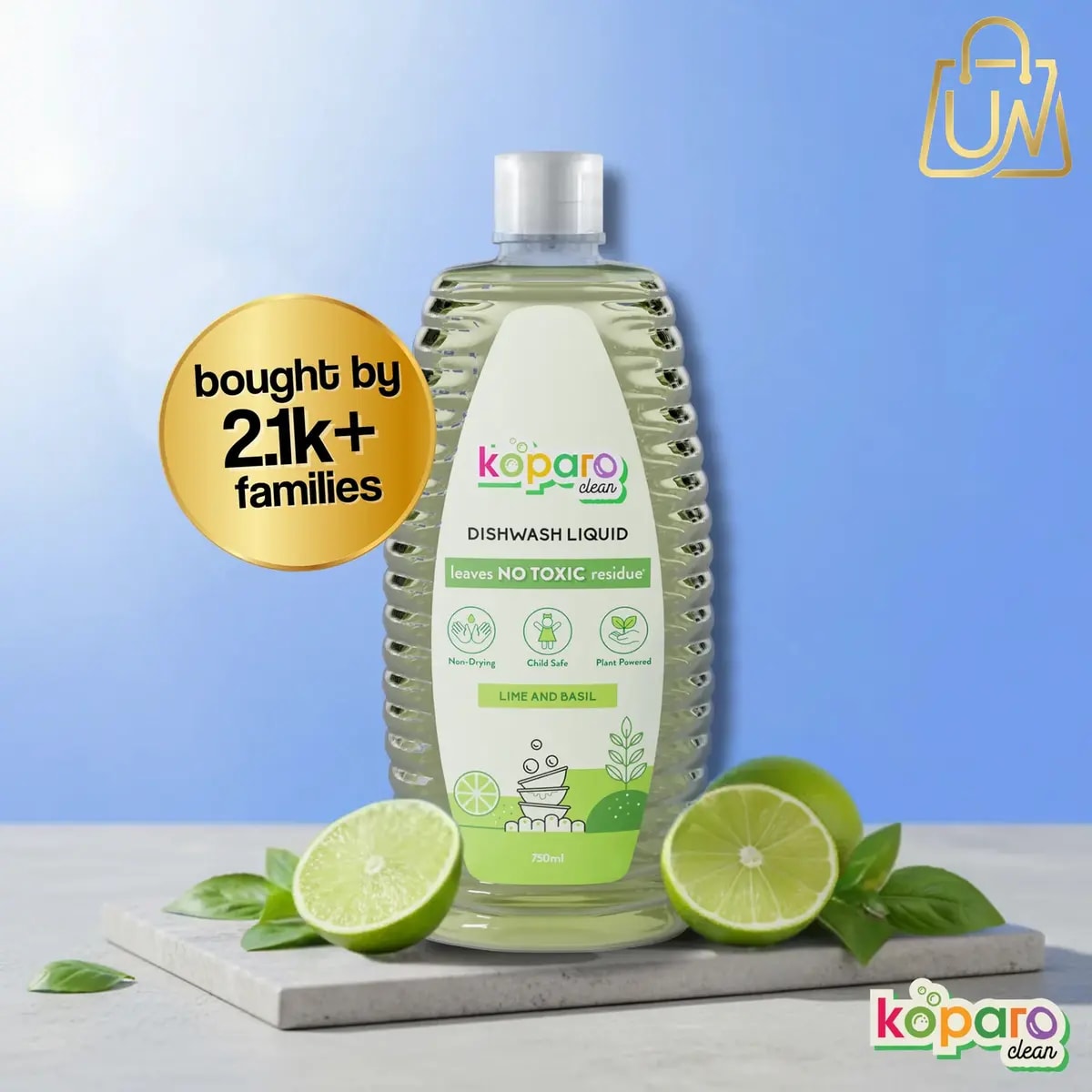 Koparo Natural Dishwashing Liquid – Lime 2 Litres