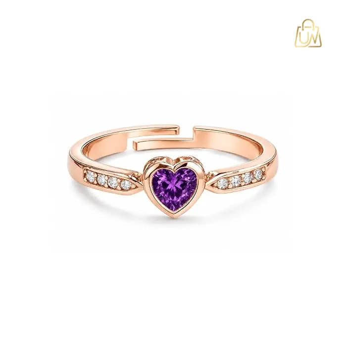 Nilu's Collection Rose Gold & Stone Ring – Elegant Statement Piece