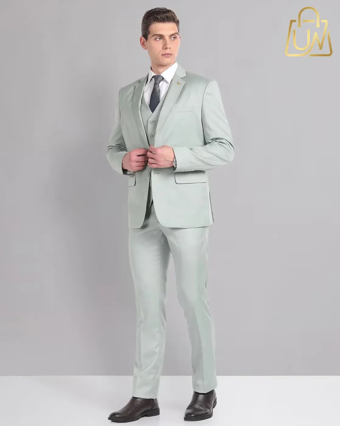 AD BY ARVIND Men’s Regular Fit Suit Set – Premium Ethnic Elegance