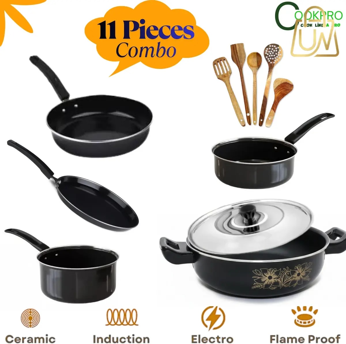 Cookpro 11-Piece Non-Stick Cookware Set – Your Complete Kitchen Solution