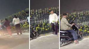 लखनऊ में पीएम मोदी के कार्यक्रम के बाद गमलों की चोरी का वीडियो वायरल