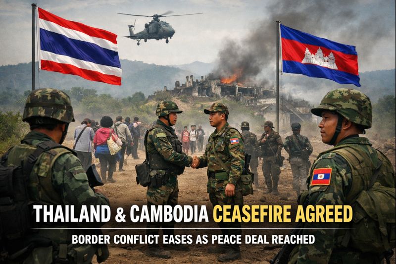 थाईलैंड और कंबोडिया में सीमा संघर्ष पर सीजफायर