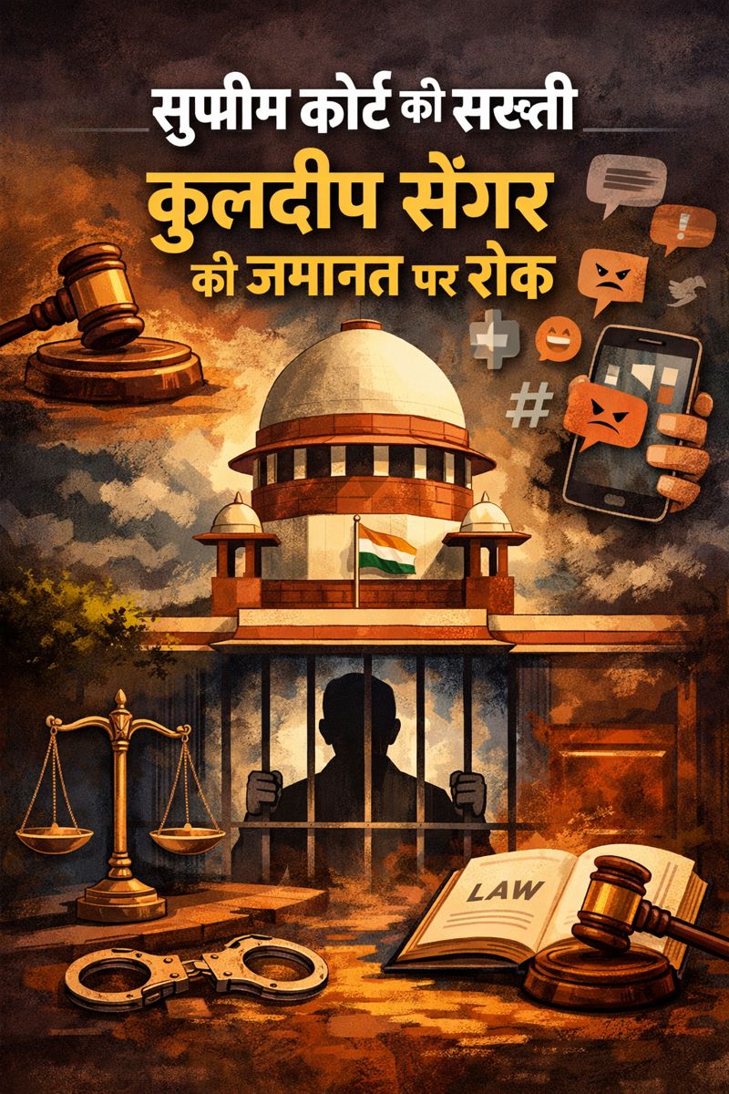 उन्नाव दुष्कर्म मामला: सुप्रीम कोर्ट ने कुलदीप सिंह सेंगर की जमानत पर लगाई रोक, न्यायपालिका पर हमलों पर CJI ने जताई कड़ी नाराज़गी