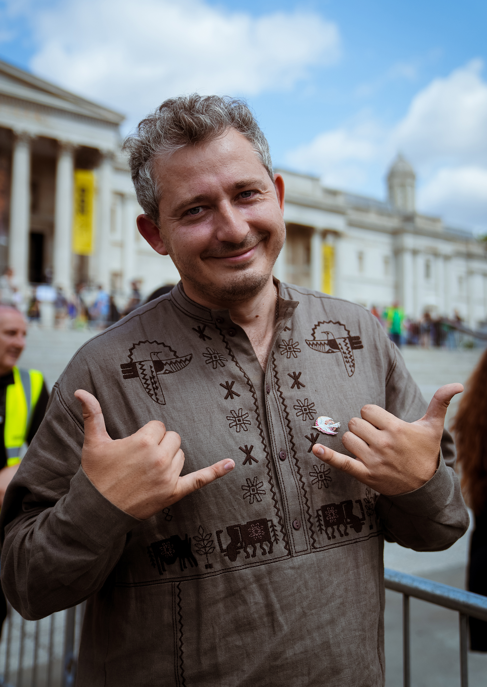 Kolya Serga at the Trafalgar Square unveiling