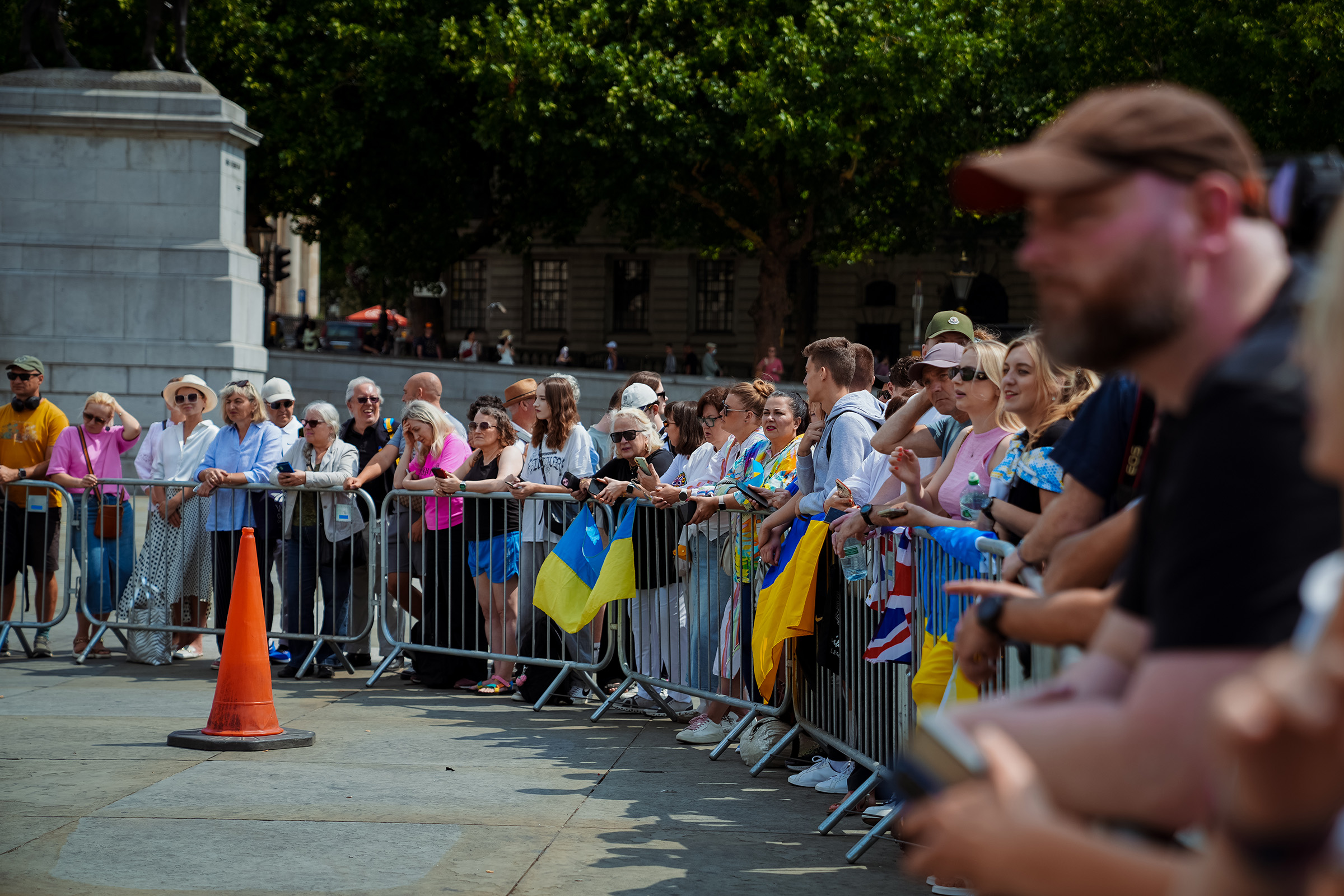 The crowd at the Trafalgar Square unveiling