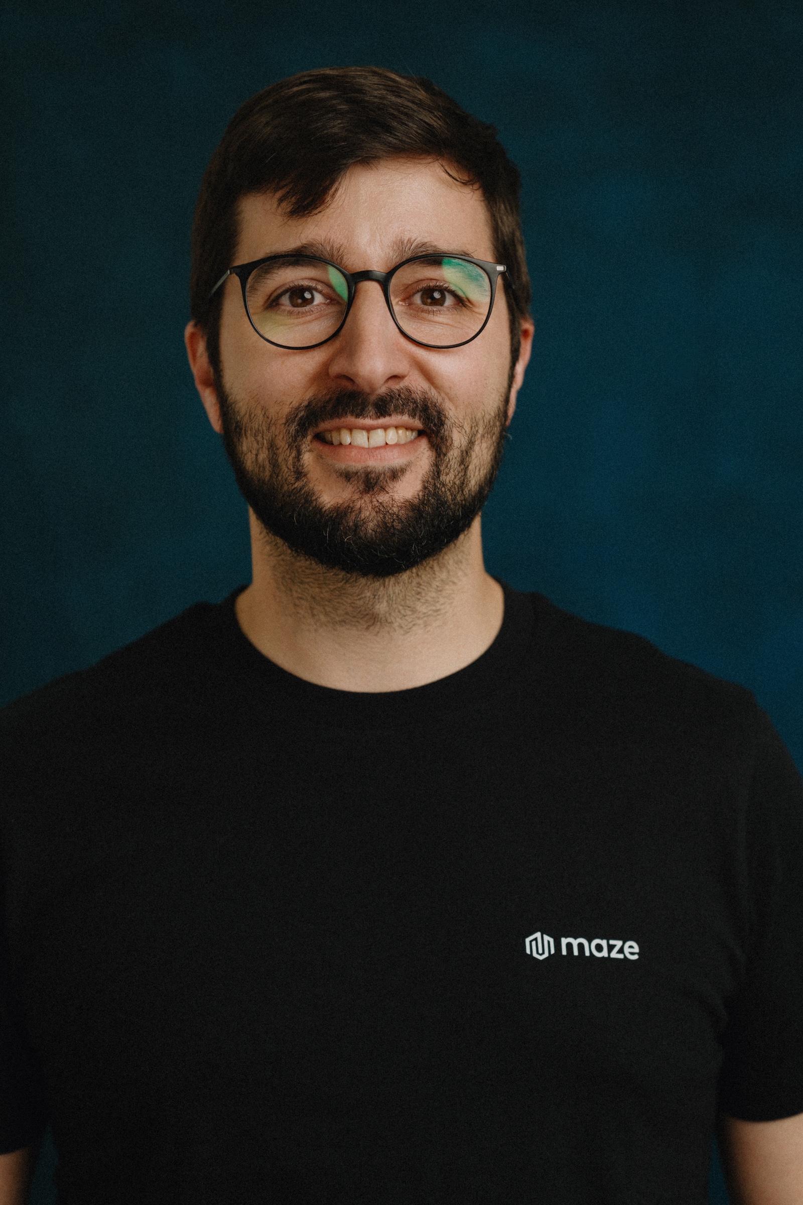 Individual portrait from the Maze team portrait day