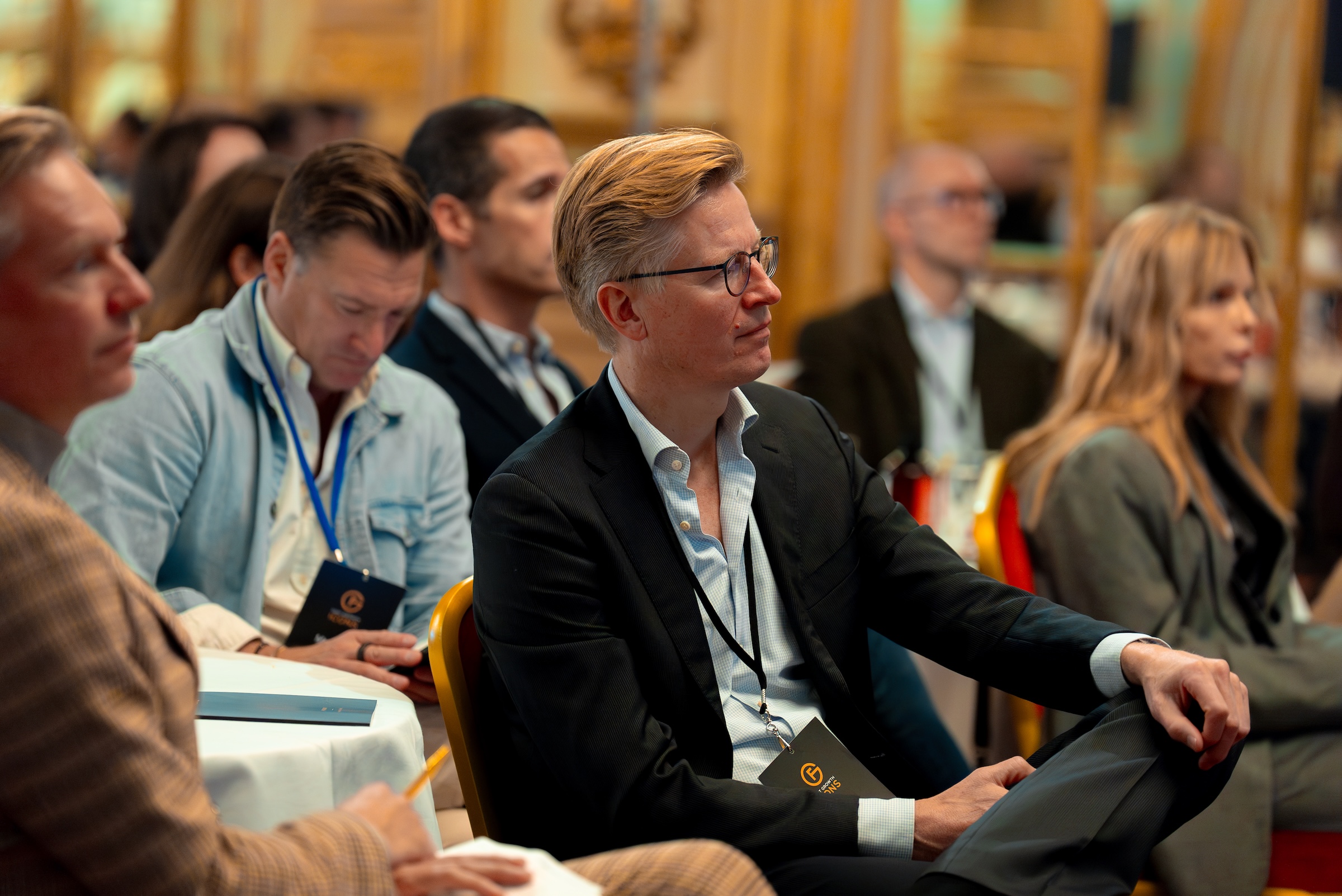 Attendee portrait during a session at Fast Growth Icons Stockholm, photographed by We Stream