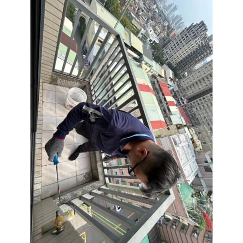 台中市西區_高空繩索外牆陽台防水工程