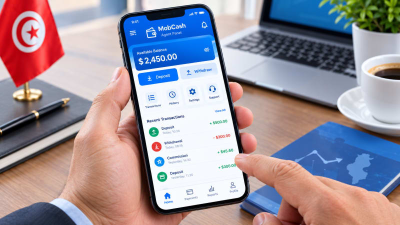 Lancer une activité d’agent 1xBet avec MobCash en Tunisie